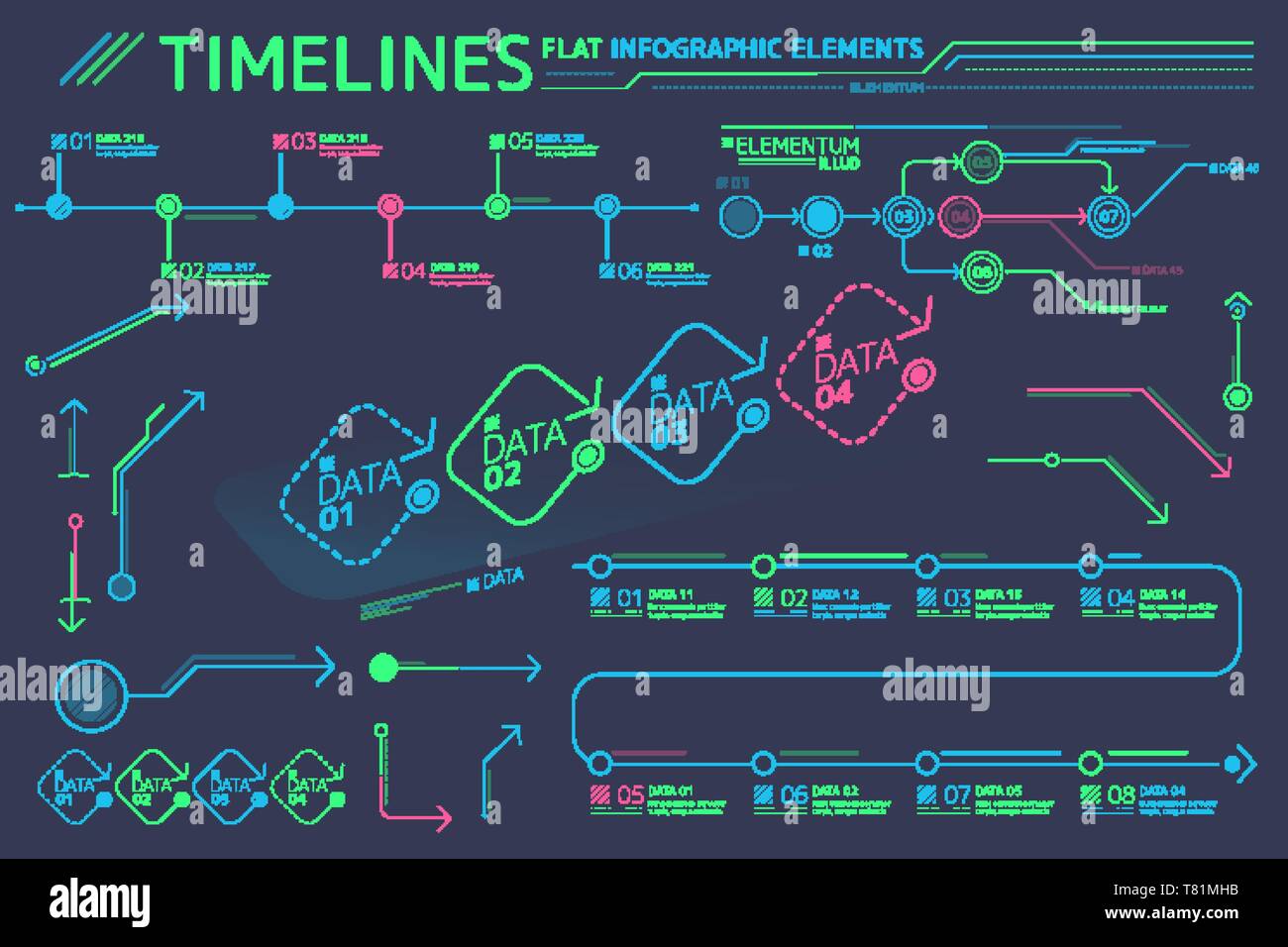 Télévision calendriers Éléments infographique Illustration de Vecteur