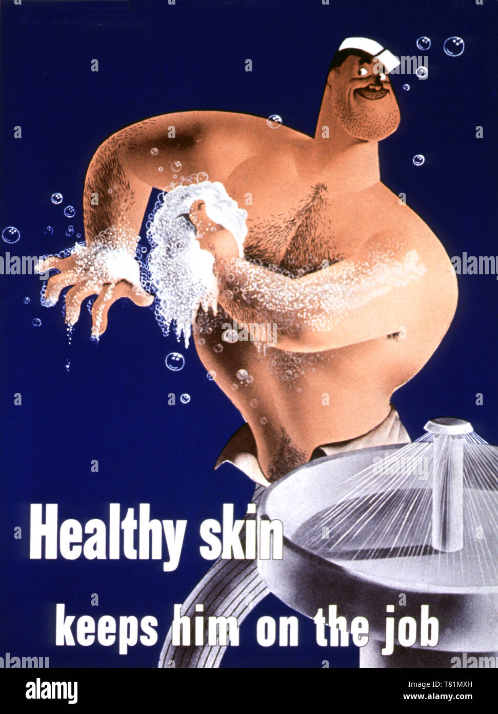 La DEUXIÈME GUERRE MONDIALE, l'affiche de la santé La santé de la peau Banque D'Images