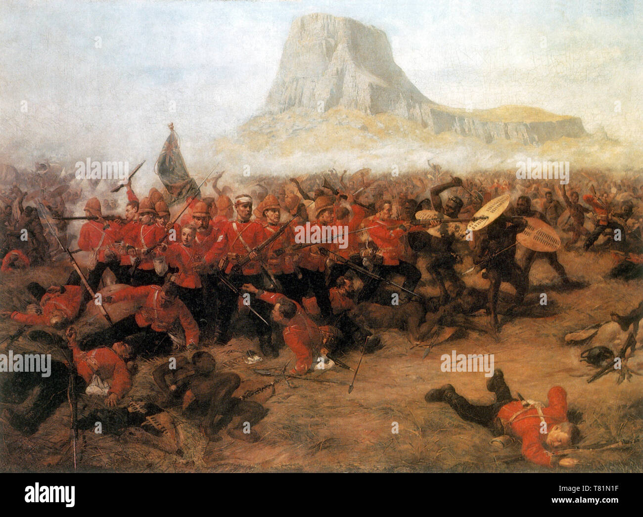 Anglo-Zulu War, Bataille d'Isandlwana, 1879 Banque D'Images