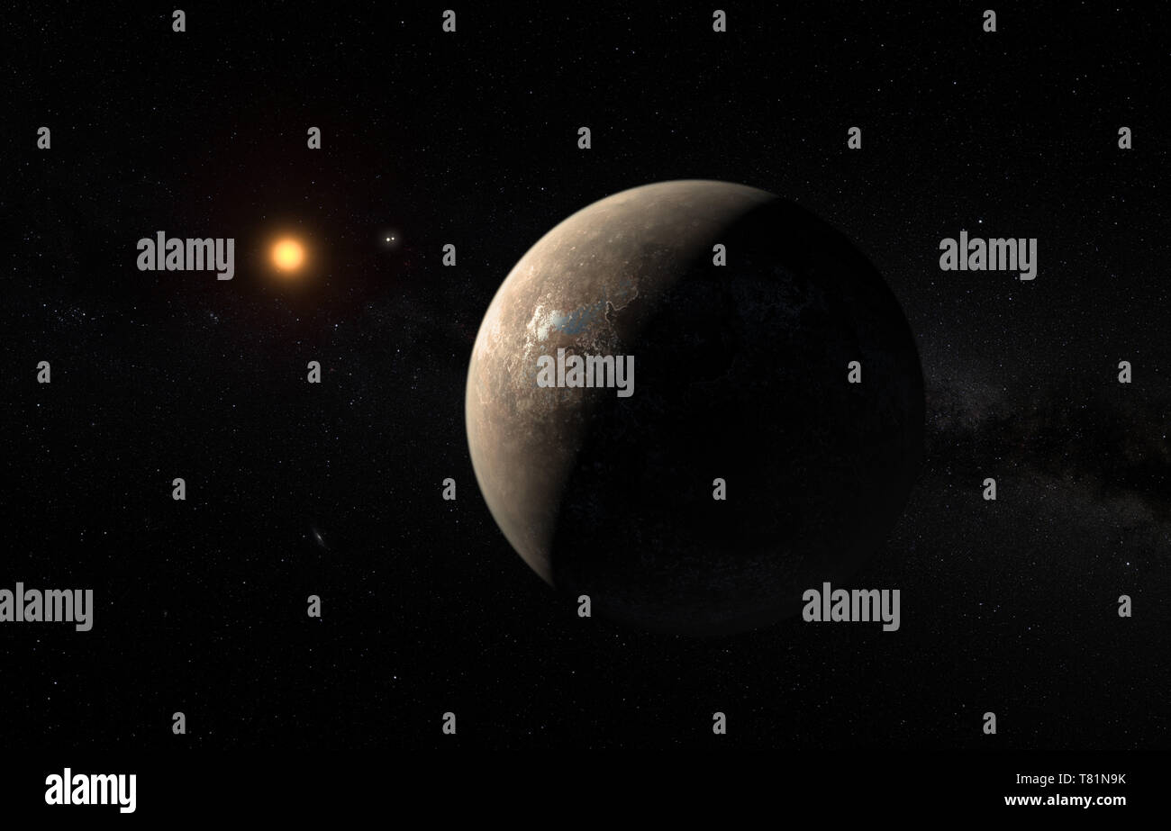 Proxima Centauri b, artiste Concept Banque D'Images