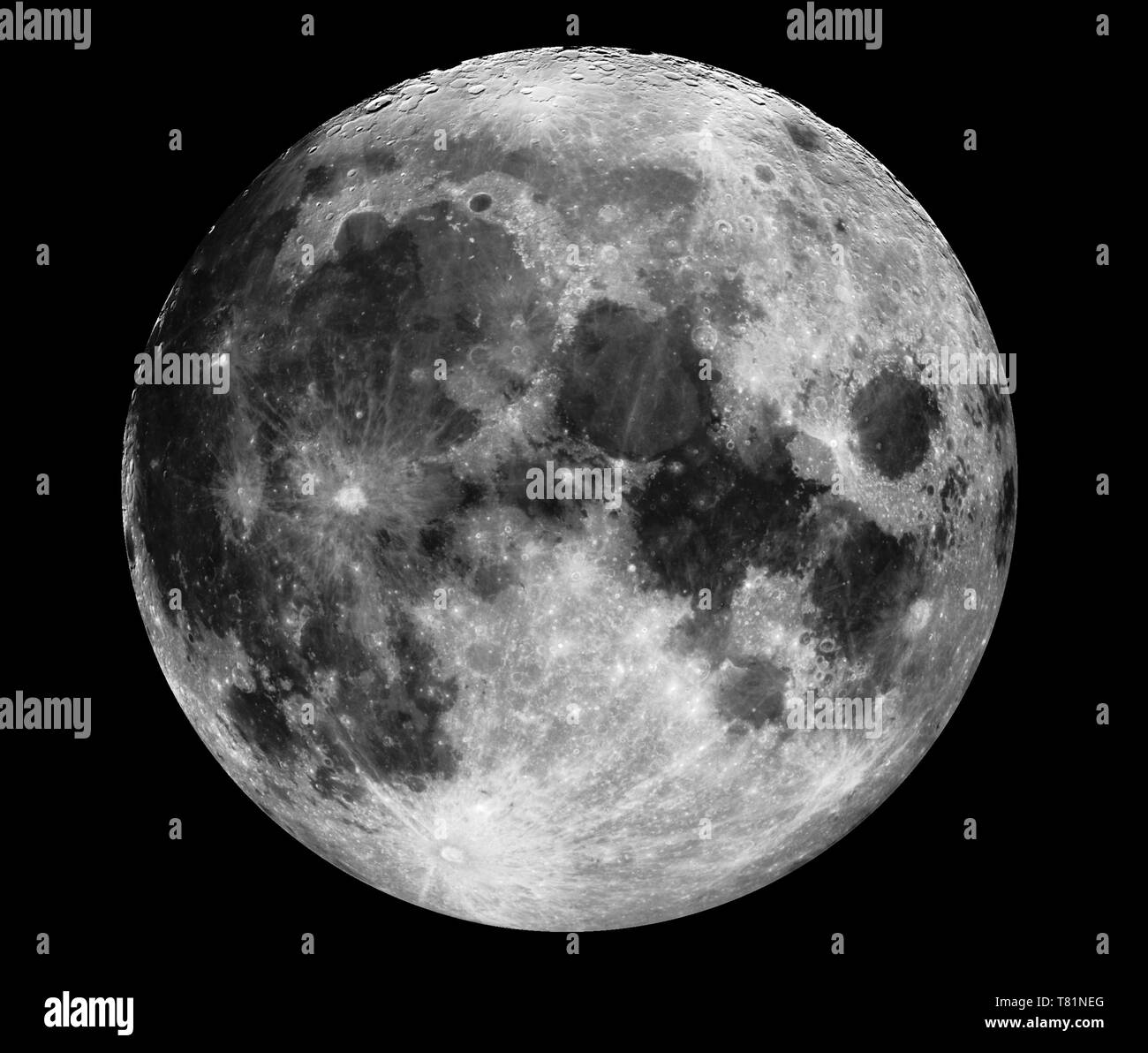 Pleine lune, l'image de Galileo, 1992 Banque D'Images