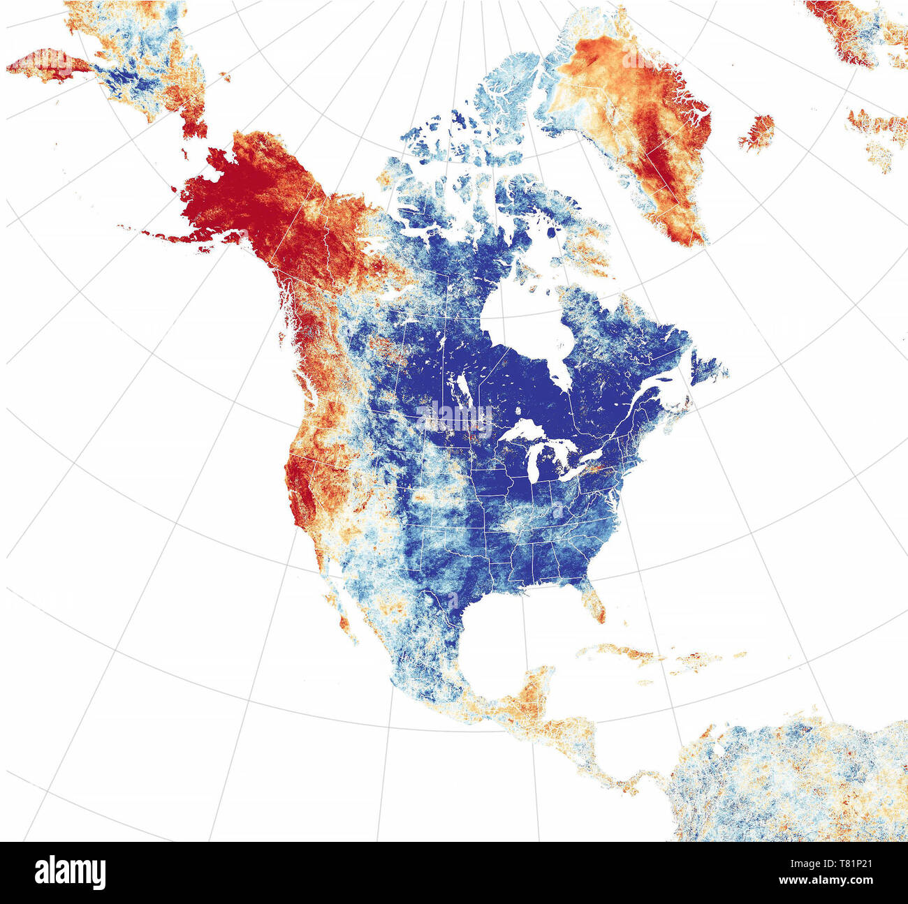 Les anomalies de température, Novembre 2018 Banque D'Images