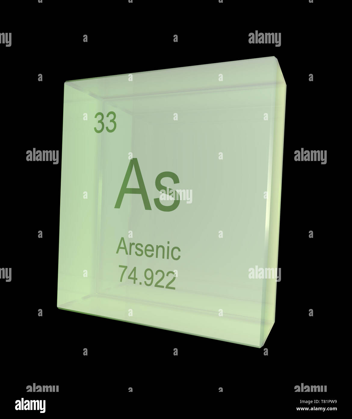 L'arsenic, symbole de l'élément chimique, illustration Banque D'Images