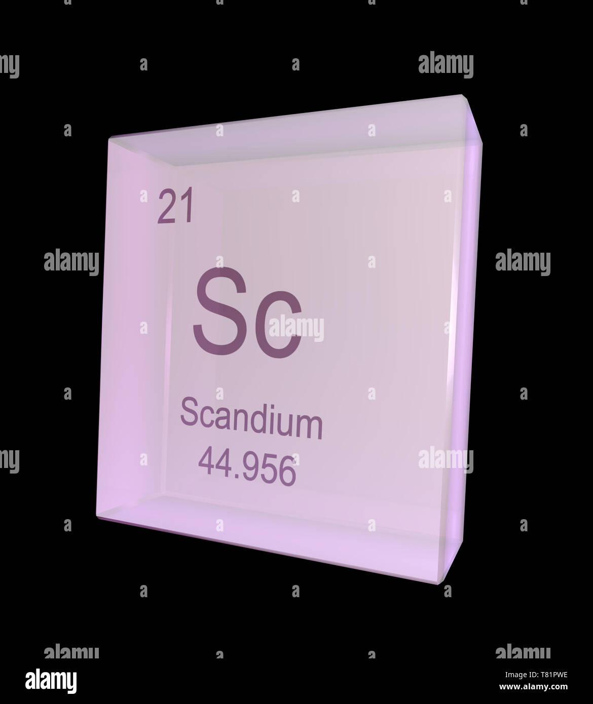 Le scandium, symbole de l'élément chimique, illustration Banque D'Images