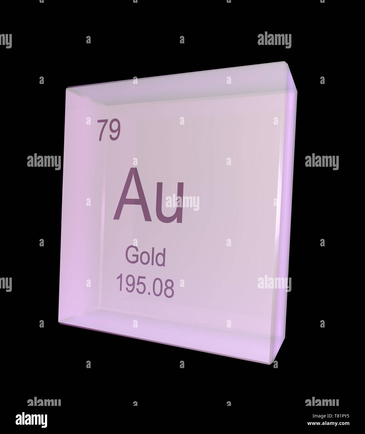 L'or, symbole de l'élément chimique, illustration Photo Stock Alamy
