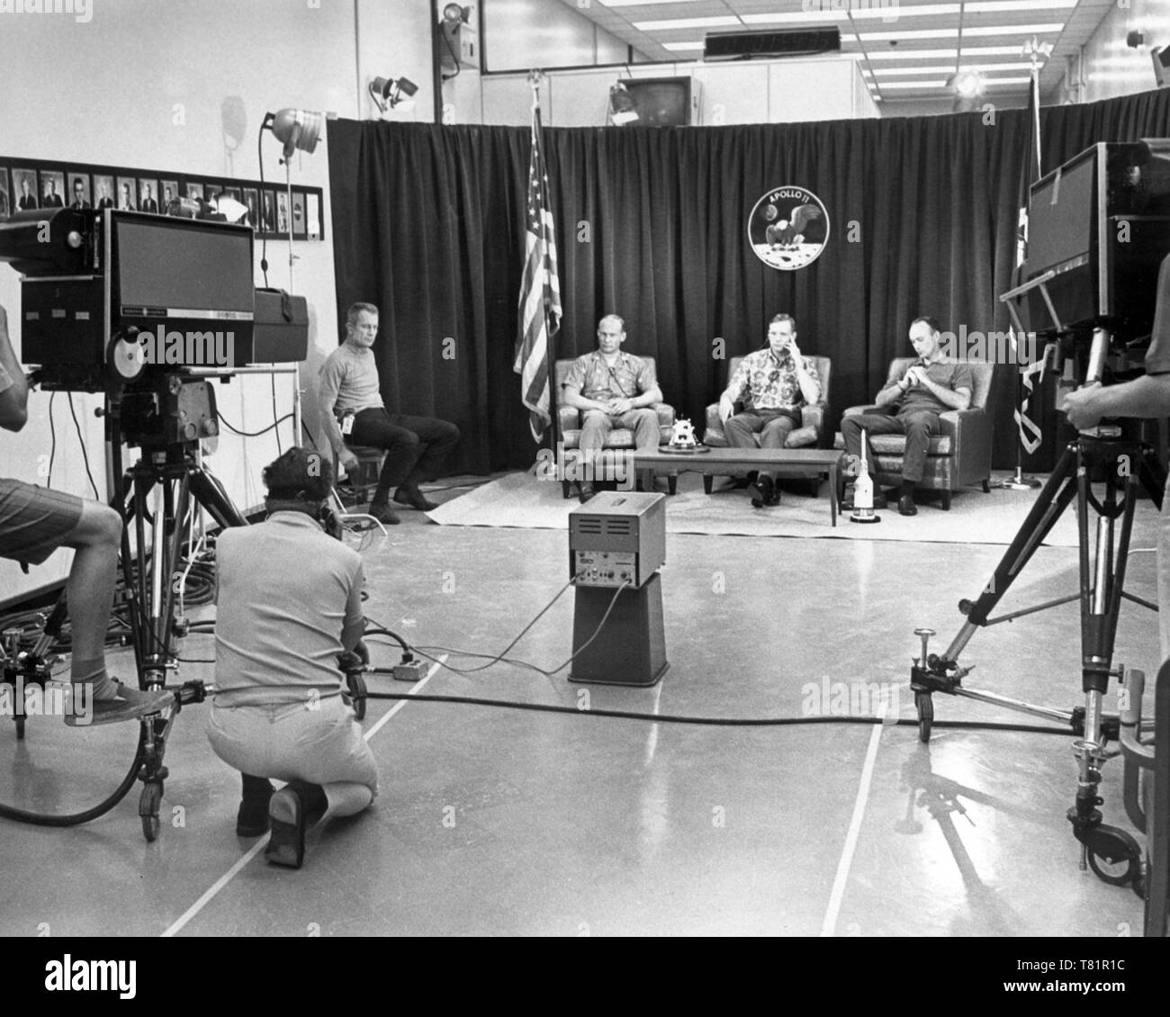 Apollo 11, le premier équipage Conférence de presse, 1969 Banque D'Images