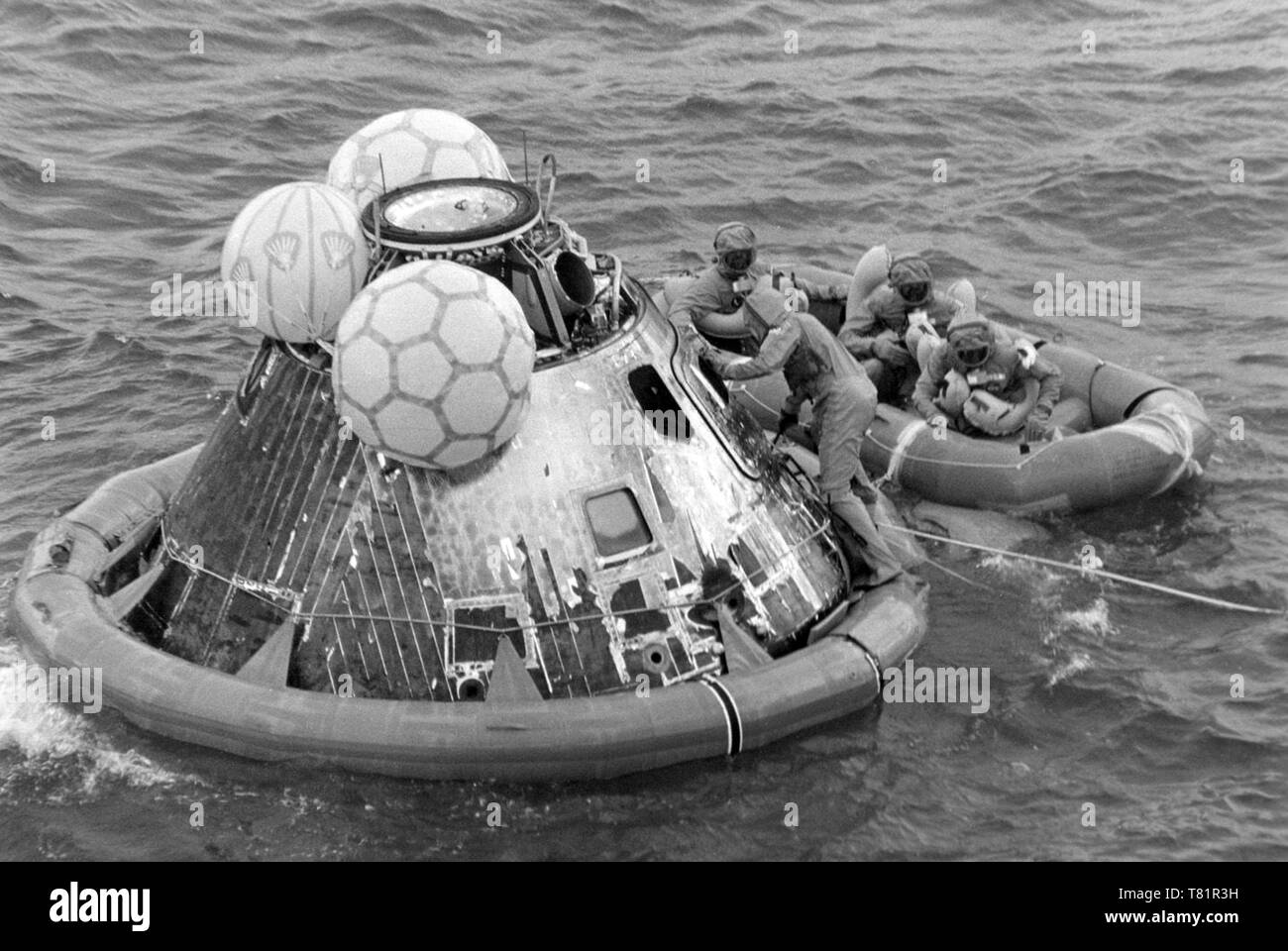 Récupération d'Apollo 11, 1969 Banque D'Images