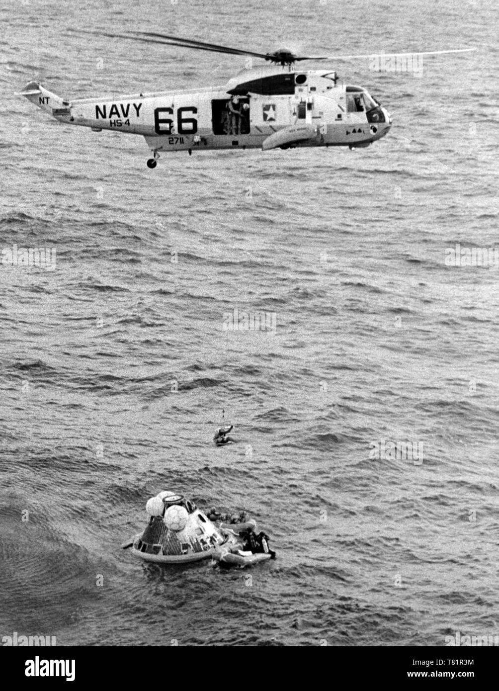 Récupération d'Apollo 11, 1969 Banque D'Images
