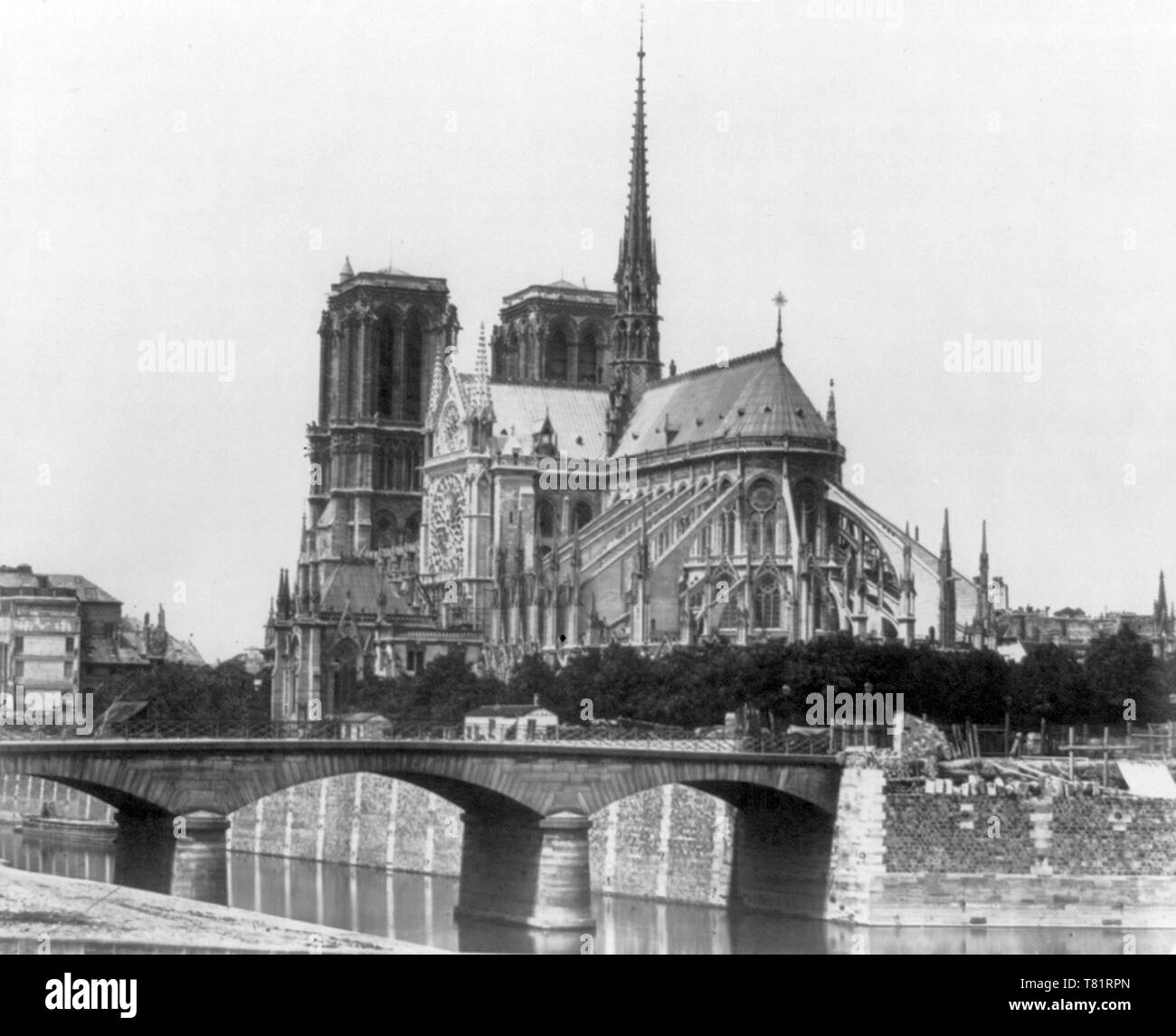 Notre-Dame de Paris, 1850 Banque D'Images