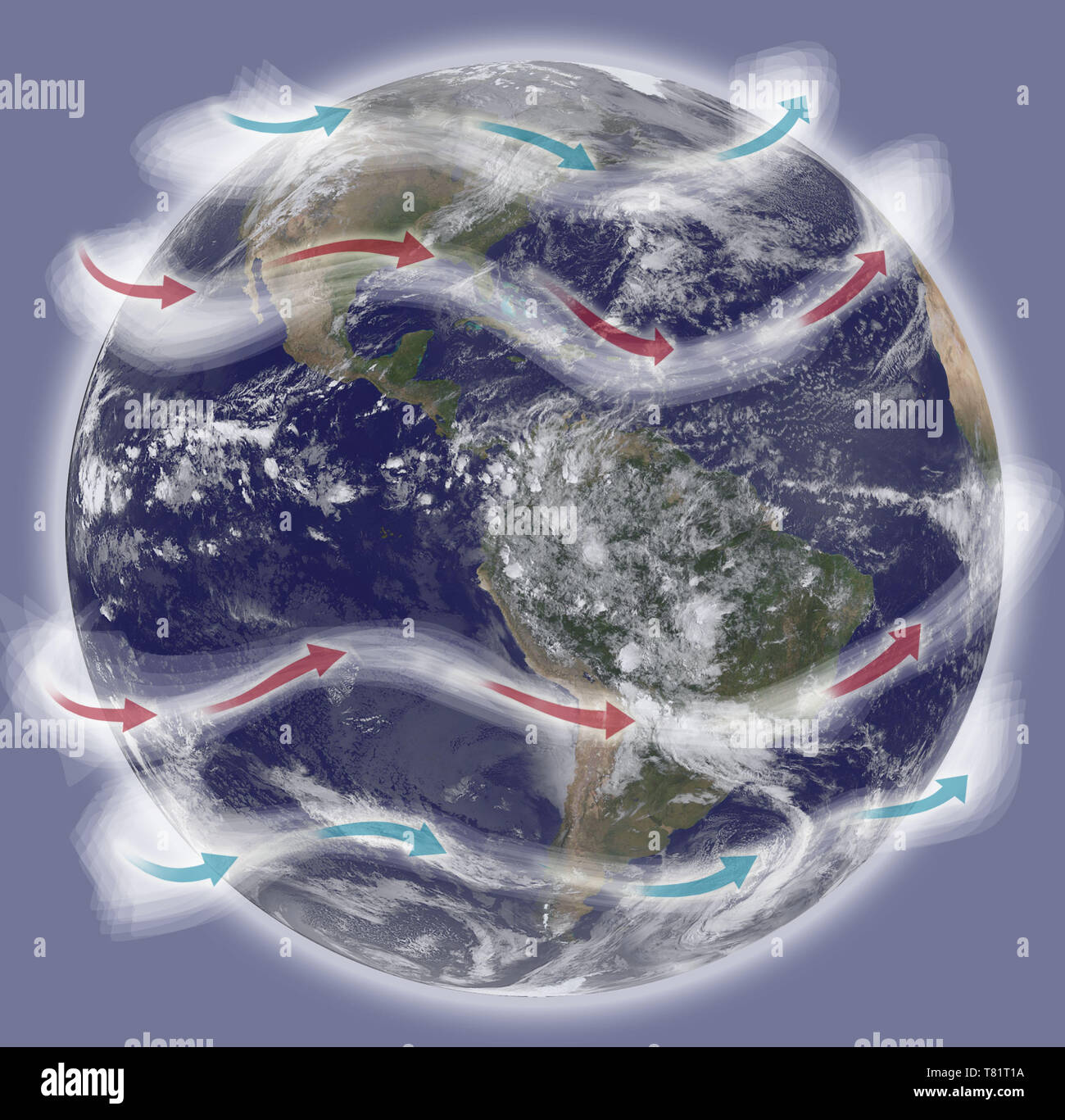 Jet Stream, illustration Banque D'Images