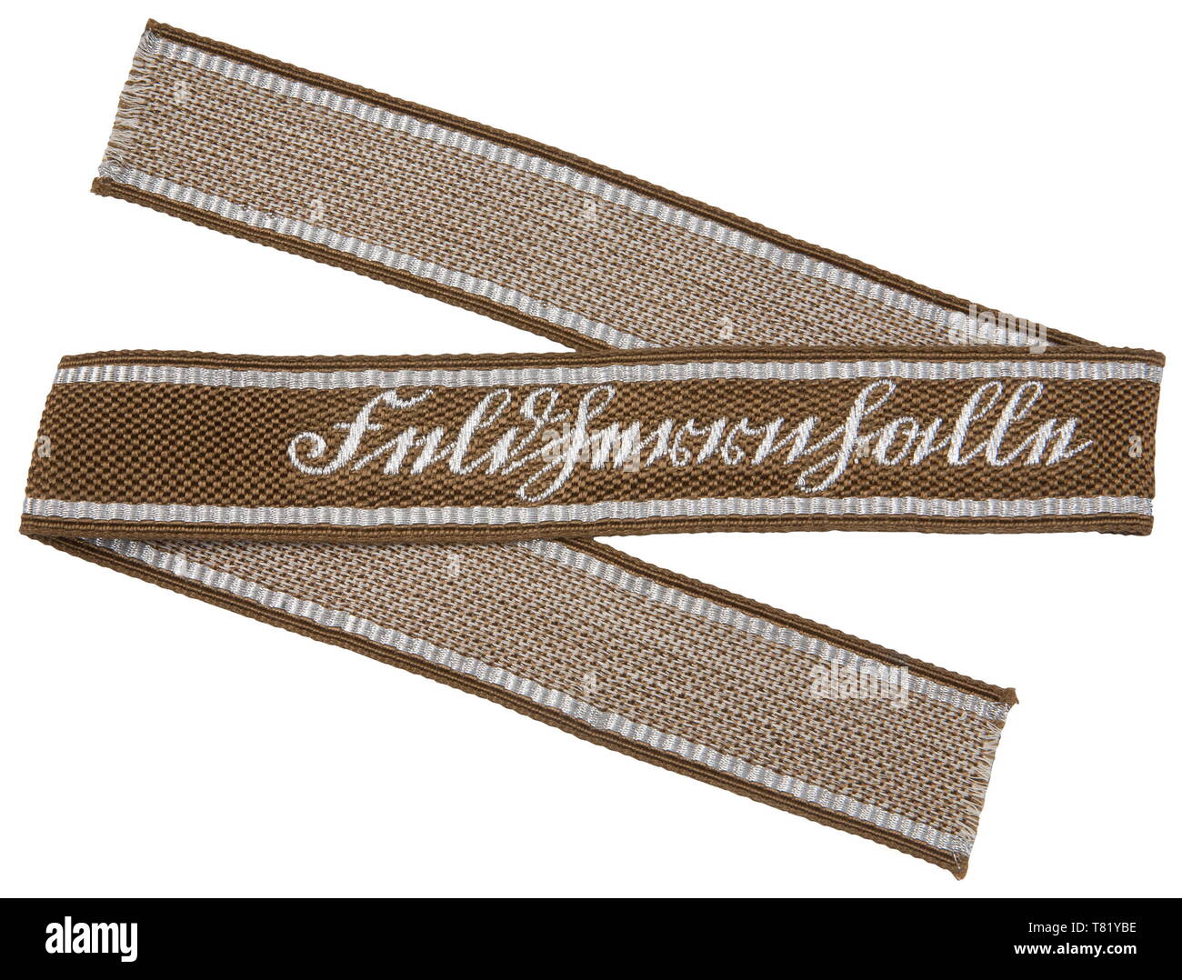 Un sleeveband "Feldherrnhalle" Télévision silver-script fil, pleine longueur 32,5 cm. USA-Los, historique, de l'infanterie, historique, militaire, forces armées militaria, objet, objets, alambics, clipping, coupures, cut out, cut-out, cut-outs, 20e siècle, Additional-Rights Clearance-Info-Not-Available- Banque D'Images