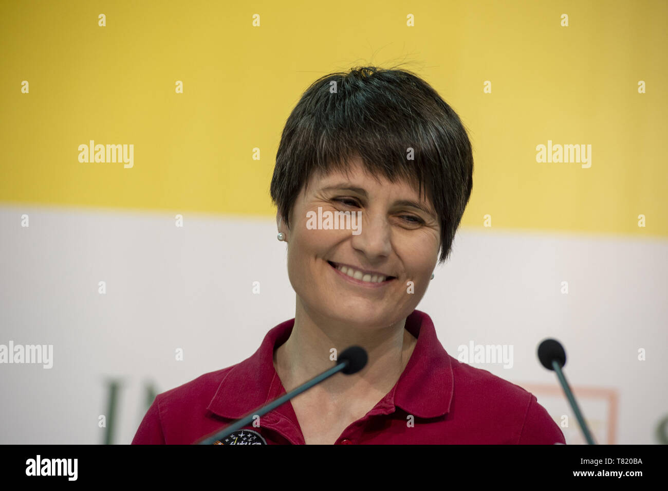 Samantha Cristoforetti guest au cours de la XXXII Foire internationale du livre de Turin du Lingotto Fiere de Turin, en Italie. (Photo de Antonio Polia / Pacific Press) Banque D'Images