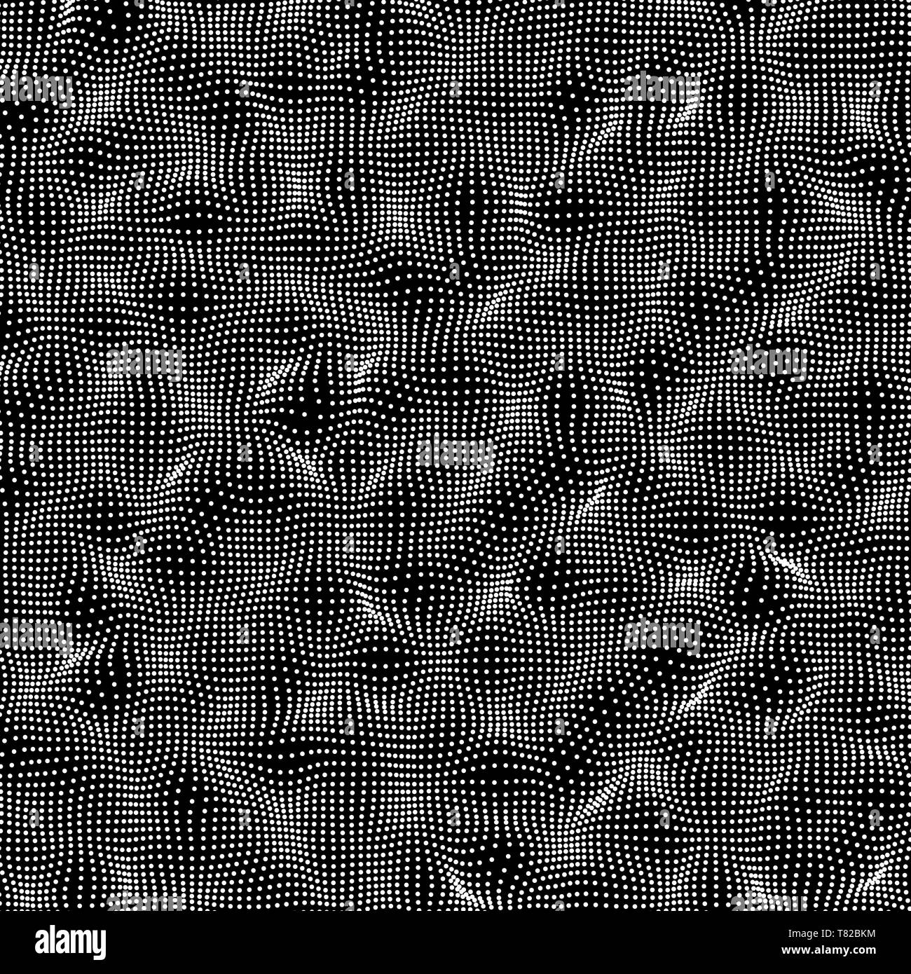 Tableau avec particules Dynamique. La technologie 3D de style futuriste. Résumé fond. La texture. Points lumineux. Vector Illustration. Illustration de Vecteur