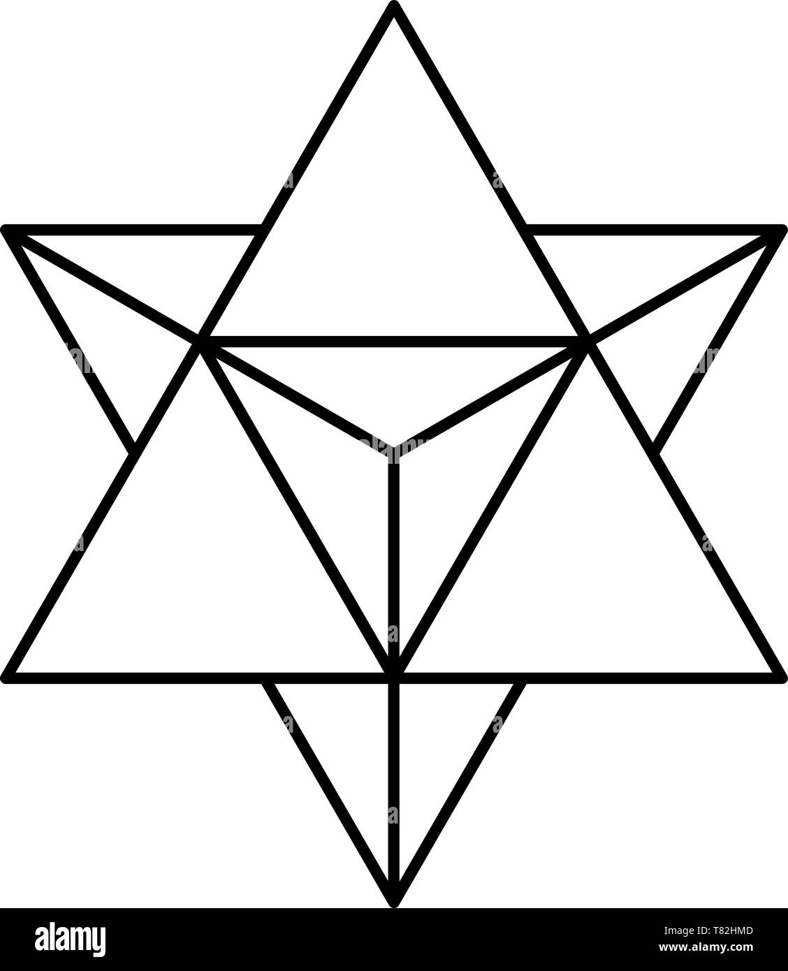 Étoile tétraèdre merkaba ascension d'activation du corps de lumière Illustration de Vecteur