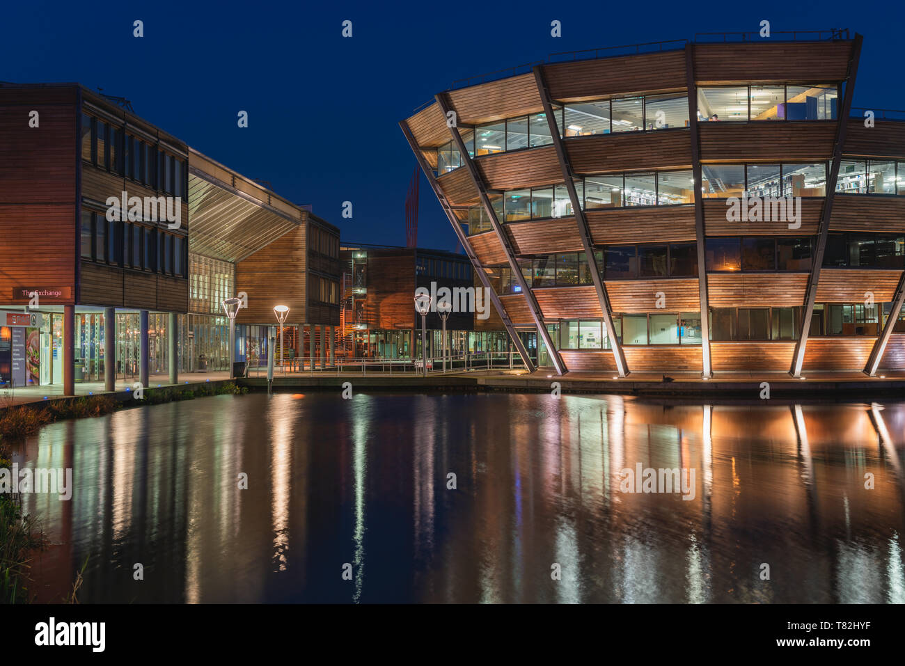 University of Nottingham Jubilee Campus en Angleterre. Banque D'Images