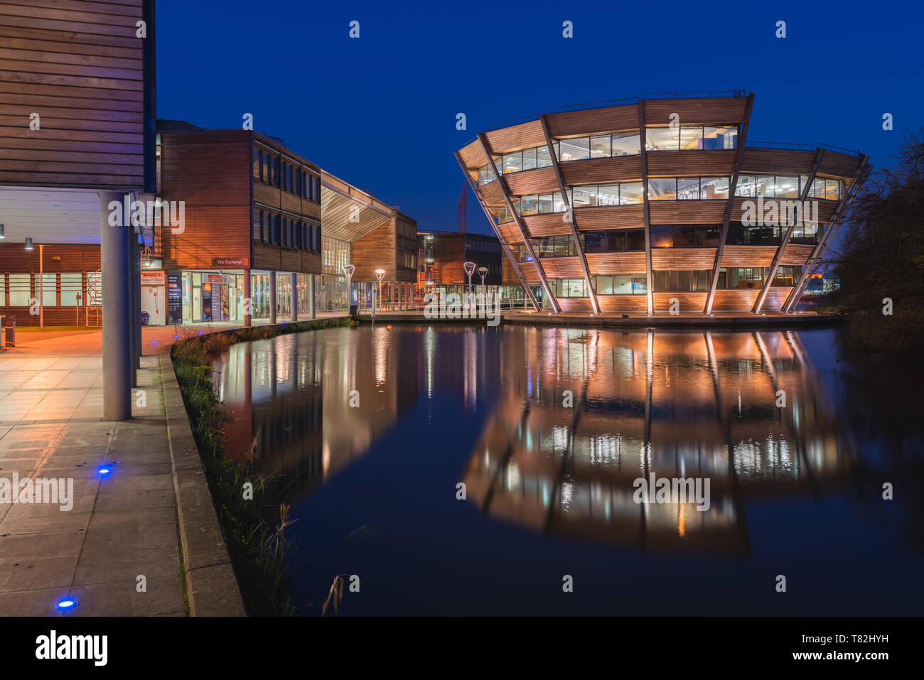 University of Nottingham Jubilee Campus en Angleterre. Banque D'Images