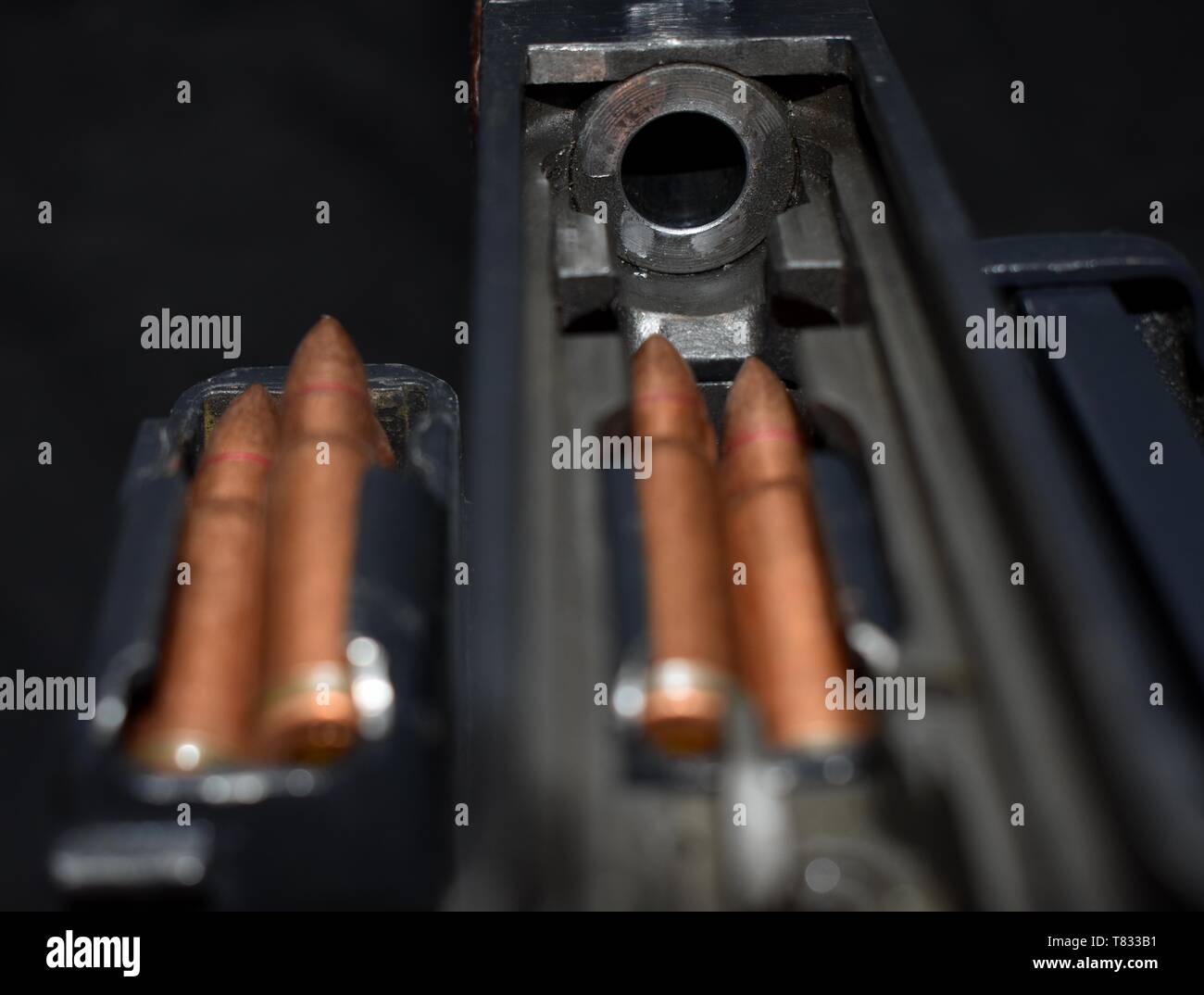 Gros plan du fusil semi-automatique tchécoslovaque légendaire. L'industrie militaire pendant la guerre froide s'est préparé pour la guerre avec l'Ouest, qui n'a pas eu lieu. Banque D'Images