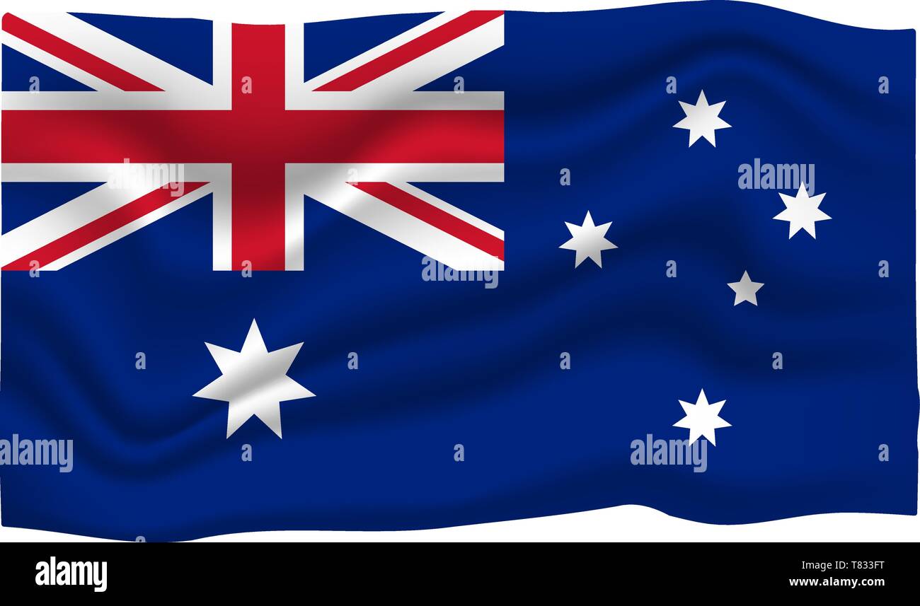 L'icône du drapeau de l'Australie. La bannière du drapeau national
