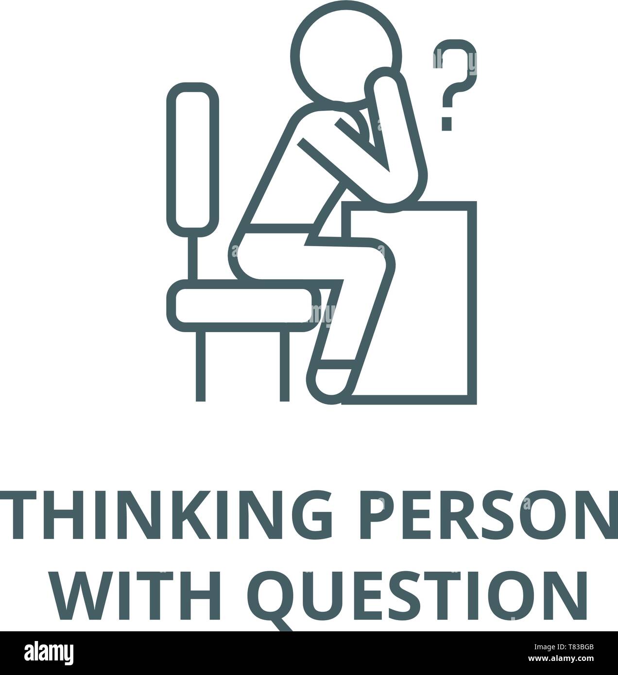 Personne Qui Reflechit A La Question L Icone De La Ligne Du Vecteur Concept Lineaire Contour Affiche Symbole Image Vectorielle Stock Alamy Personne Qui Reflechit A La Question L Icone De La Ligne Du Vecteur Concept Lineaire Contour Affiche Symbole Image Vectorielle Stock Alamy