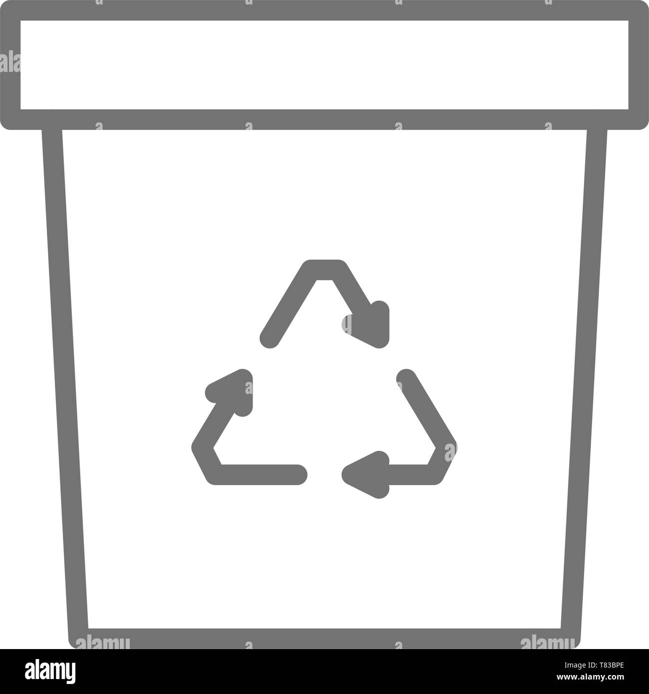 Le recyclage des déchets, poubelle, l'icône de la ligne d'ordures. Illustration de Vecteur