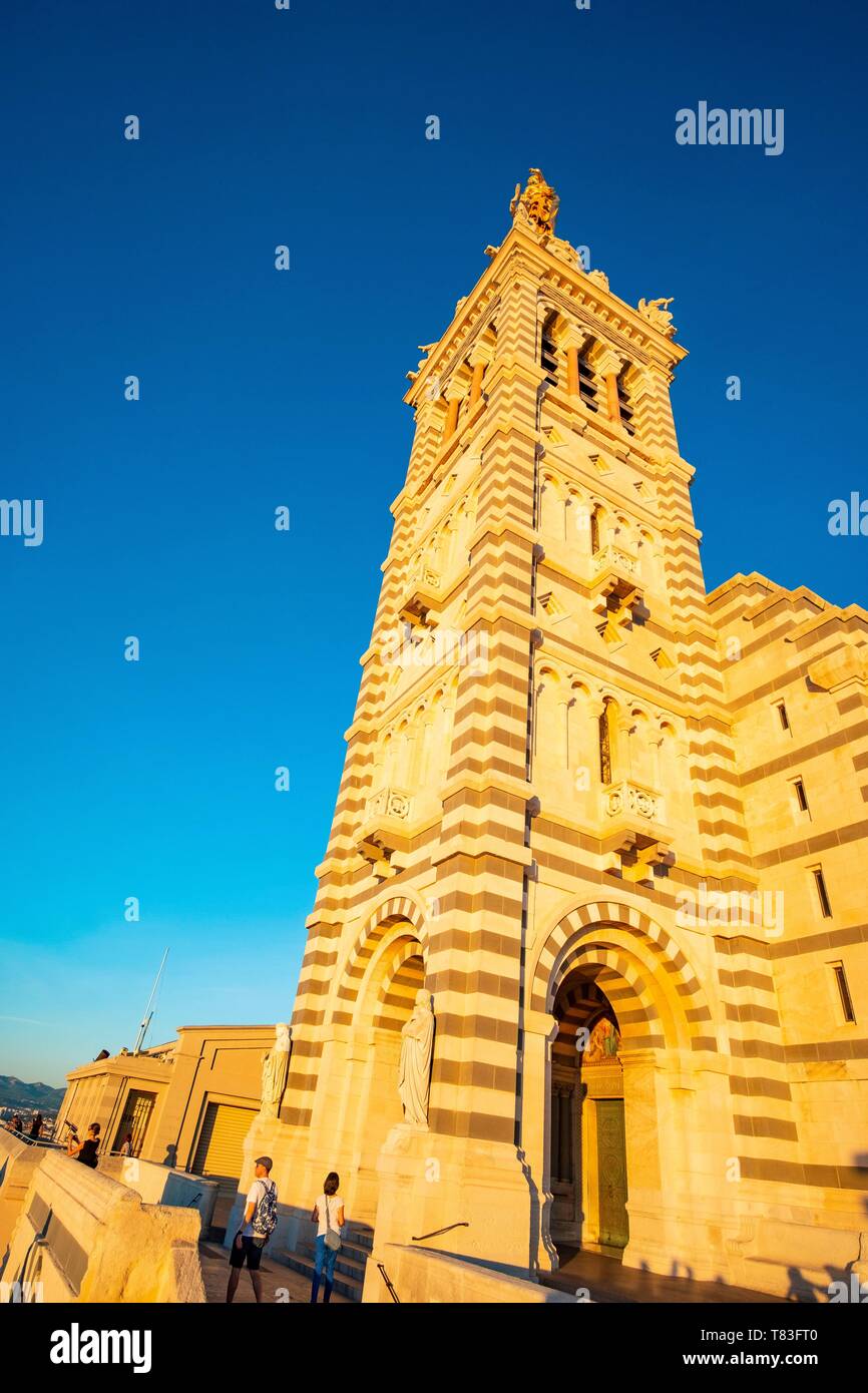 France, Bouches du Rhône, Marseille, la Basilique Notre Dame de la Garde Banque D'Images