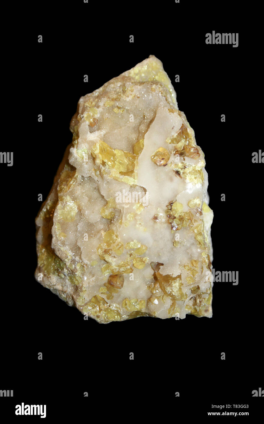 Sur Calcite Soufre Banque D'Images