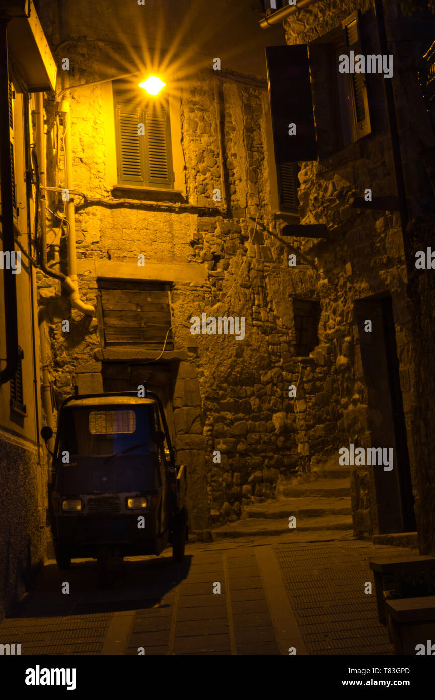 Nachtaufnahme à Vernazza Banque D'Images
