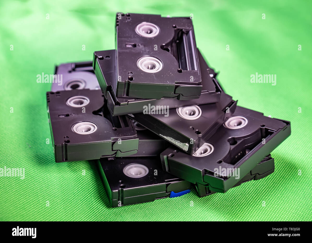 Vintage mini cassettes DV - Vintage concept technologique. Banque D'Images