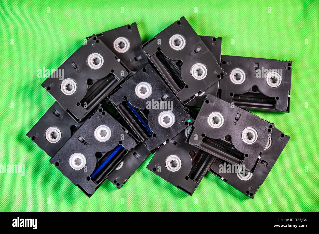 Vintage mini cassettes DV - Vintage concept technologique. Banque D'Images