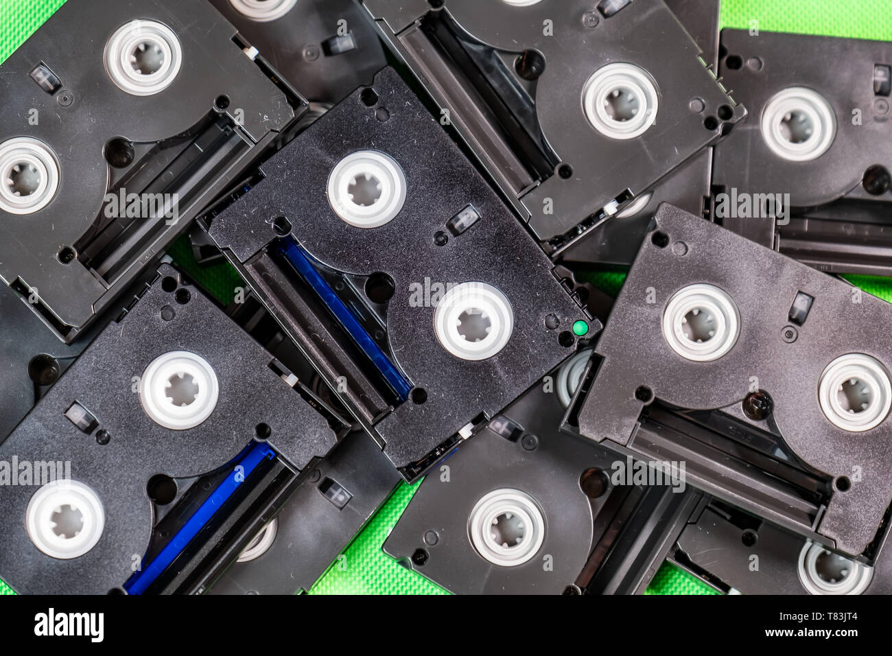 Vintage mini cassettes DV - Vintage concept technologique. Banque D'Images