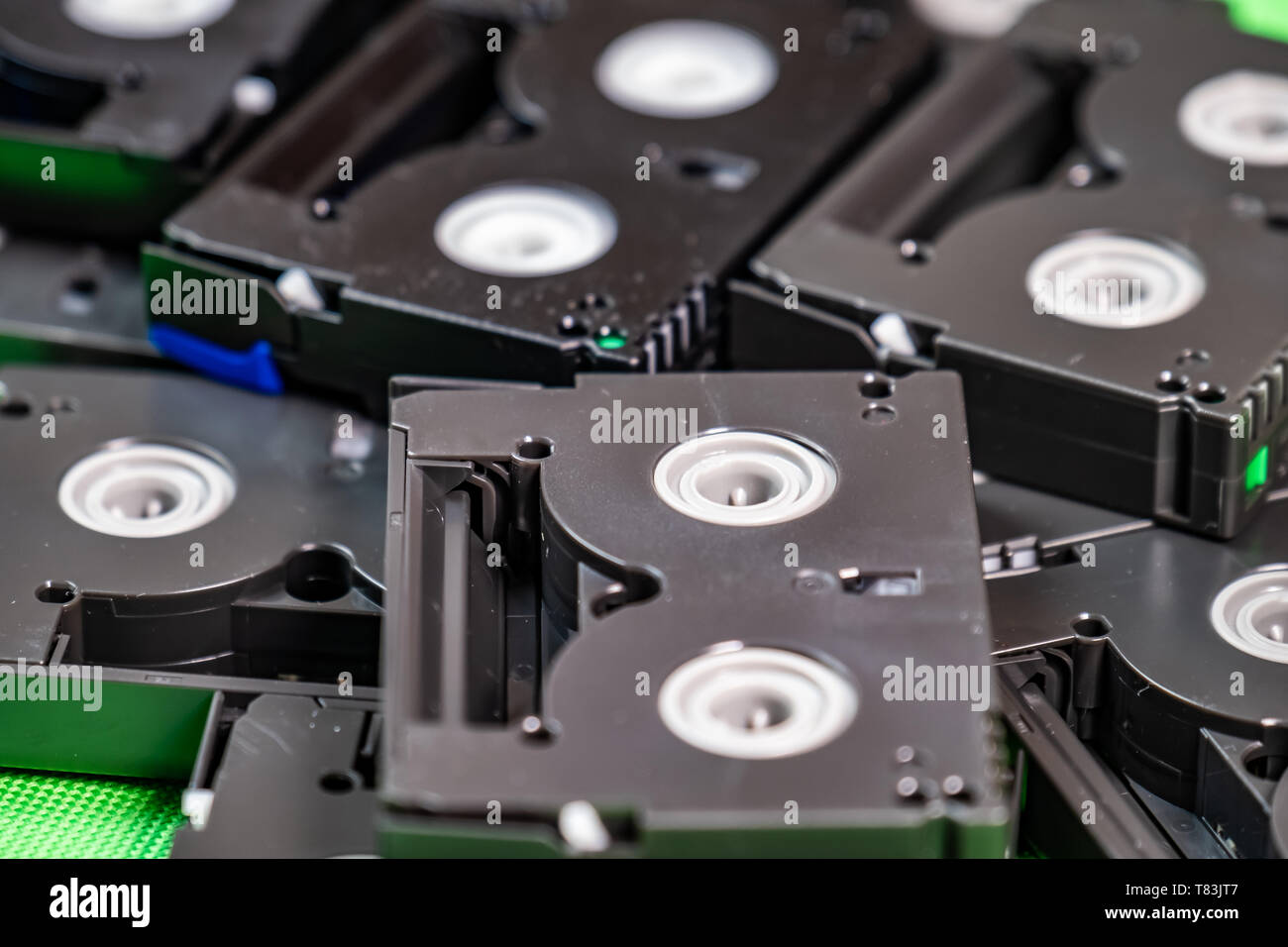 Vintage mini cassettes DV - Vintage concept technologique. Banque D'Images