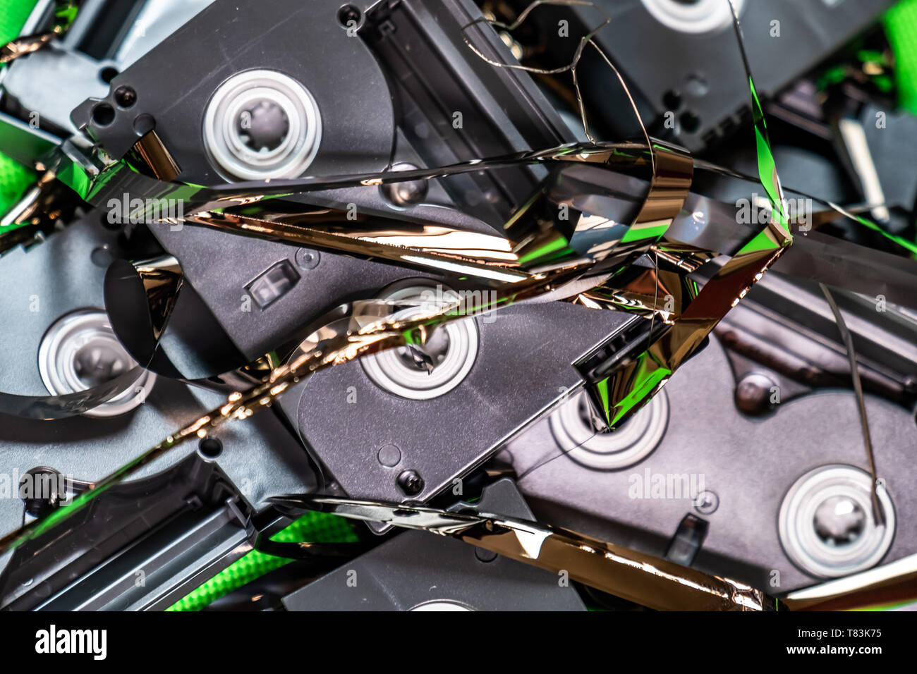 Sorti de la bande mini dv cassette vidéo. Banque D'Images