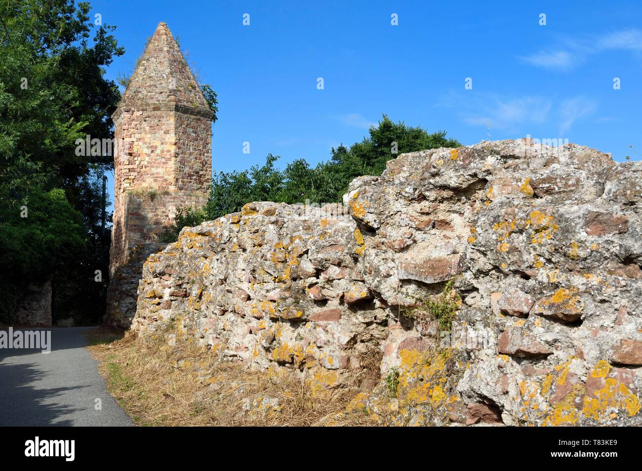 La France, Var, Fréjus, Forum Julii, la lanterne d'Auguste qui a marqué  l'entrée de l'ancien port romain et les vestiges du quai Photo Stock - Alamy