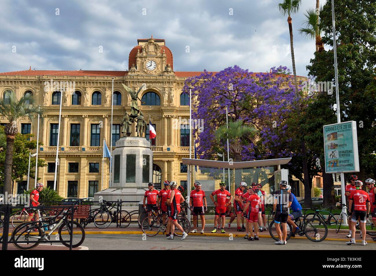 France, Alpes Maritimes, Cannes, l'hôtel de ville Banque D'Images