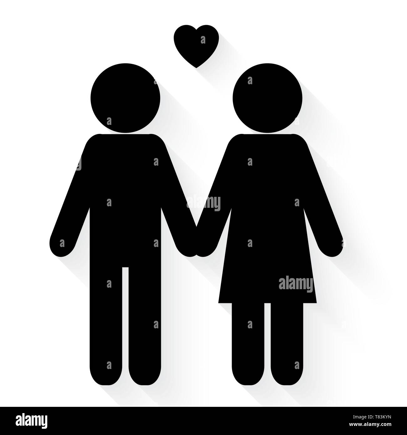 Couple in love vecteur icône Illustration de Vecteur