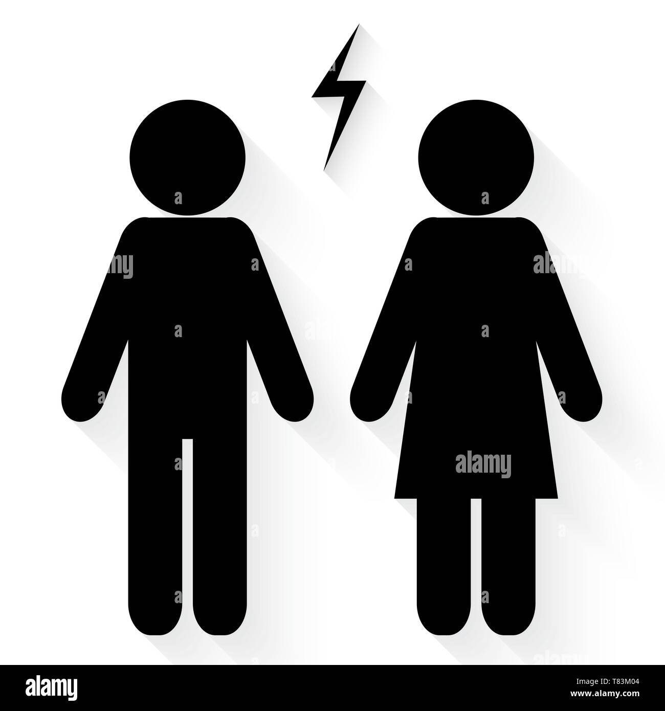 Conflits Couple vecteur icône Illustration de Vecteur