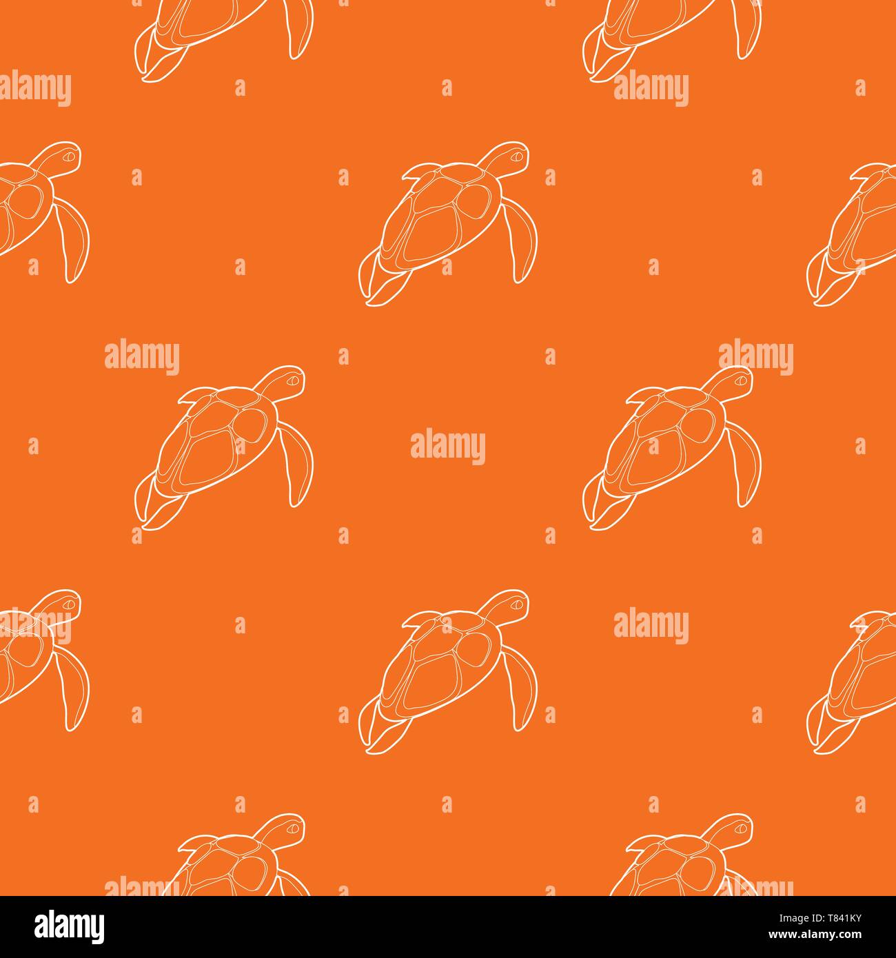 Motif tortue orange vecteur Illustration de Vecteur