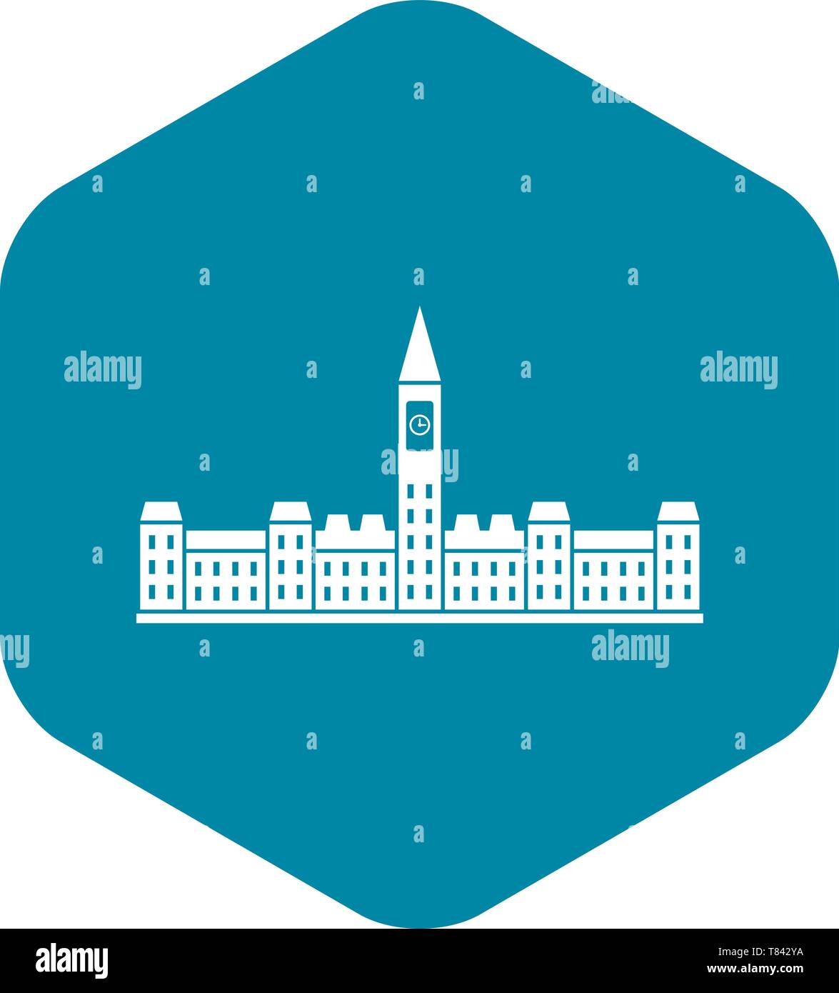 Parlement du Canada, l'icône de style simple. Illustration de Vecteur