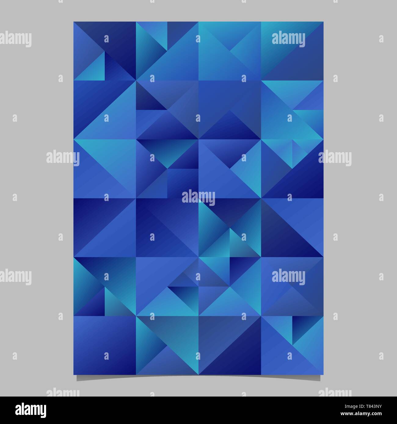 Triangle géométrique bleu abstrait arrière-plan modèle de brochure Illustration de Vecteur