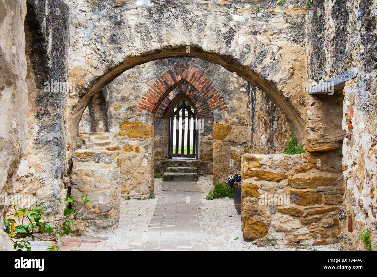 Historique Mission San Jose à San Antonio, Texas Banque D'Images