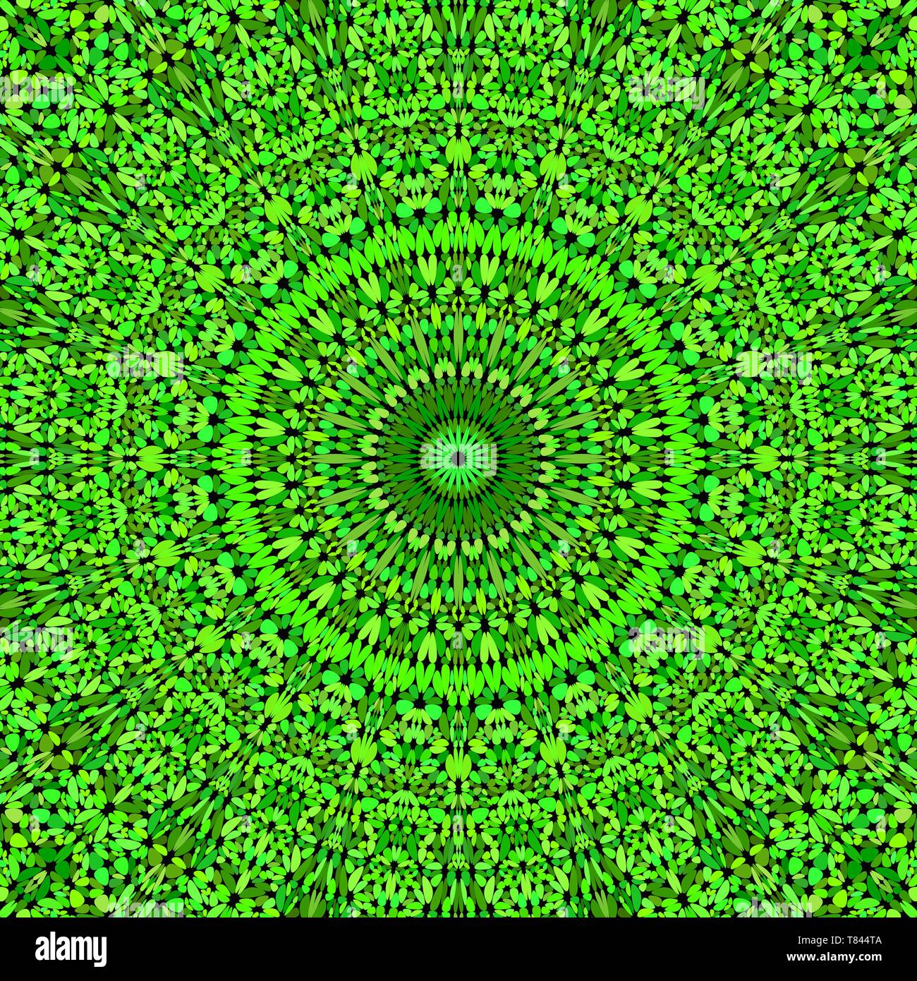 Green abstract floral mandala kaleidoscope - arrière-plan graphique vectoriel Illustration de Vecteur