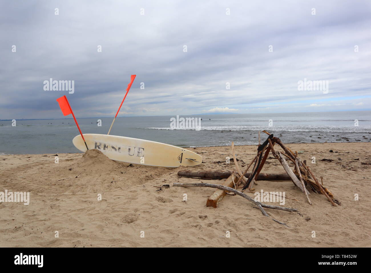 Voir l'état du Lagon Malibu Beach, Californie Banque D'Images