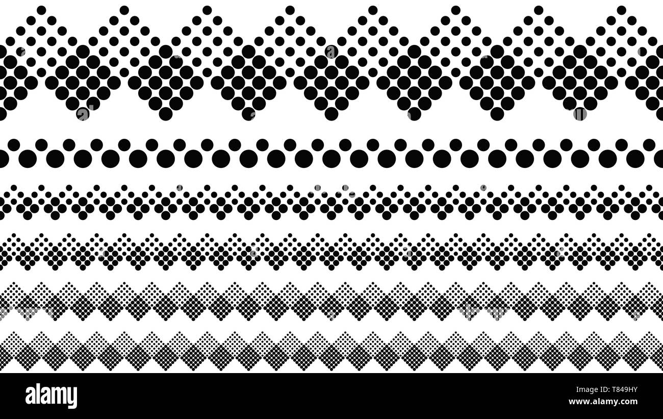 Résumé motif monochrome set saut de page Illustration de Vecteur