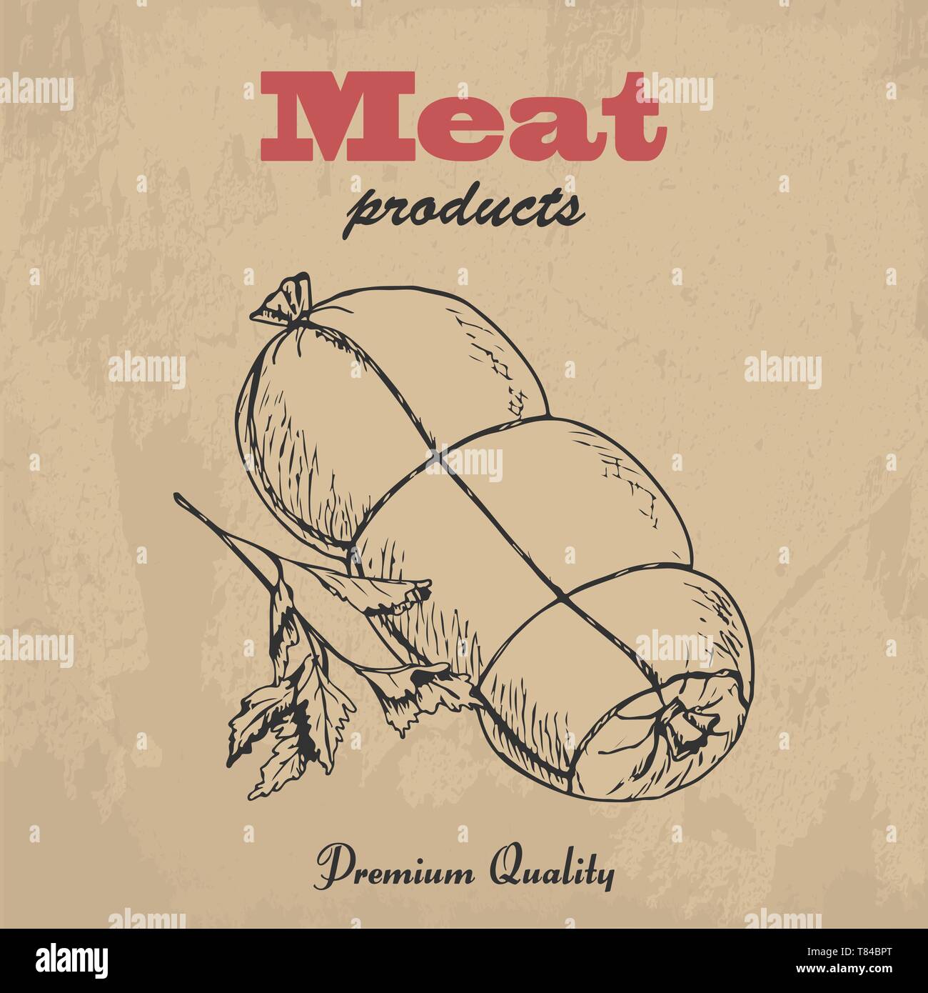 Vector background de saucisses et le persil. Pour votre conception d'illustration vectorielle Illustration de Vecteur