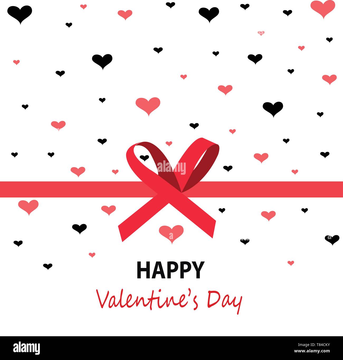 Happy Valentines Day Greeting card Illustration de Vecteur