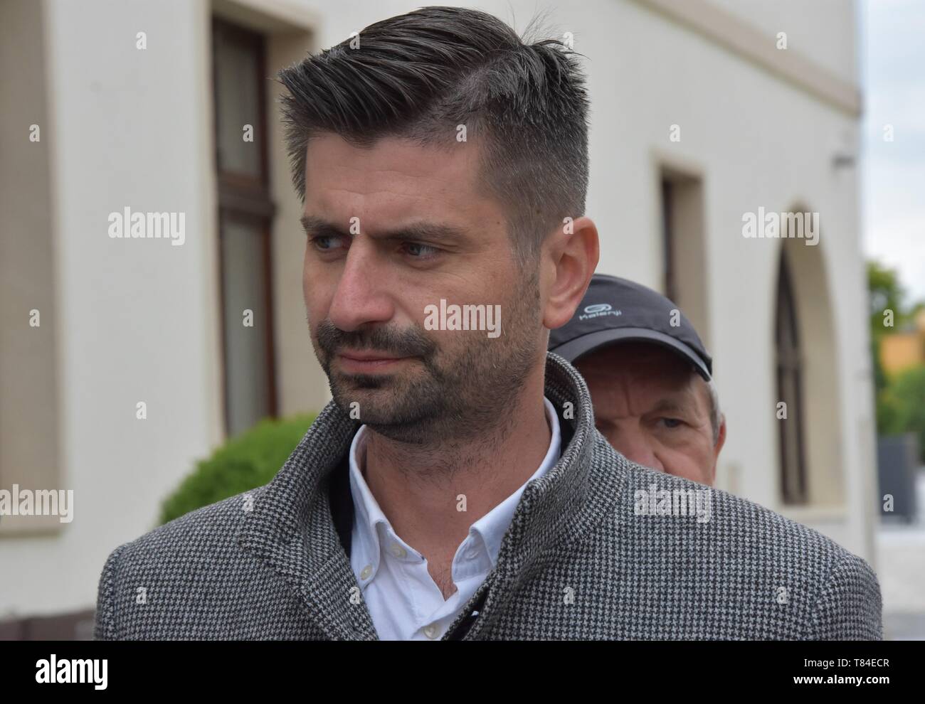 Lubin, Pologne. 10 mai, 2019. Élections au Parlement européen en Pologne, le chef de la liste Wiosna Biedronia (printemps) dans le district d'Opole Dolny Slask Krzysztof Smiszek, partenaire privé de Robert Biedron, ancien maire de SÂ³upsk en Pologne, il est le plus célèbre couple gay/Twardysko-Wierzbicki Crédit : Piotr ZUMA Wire/Alamy Live News Banque D'Images