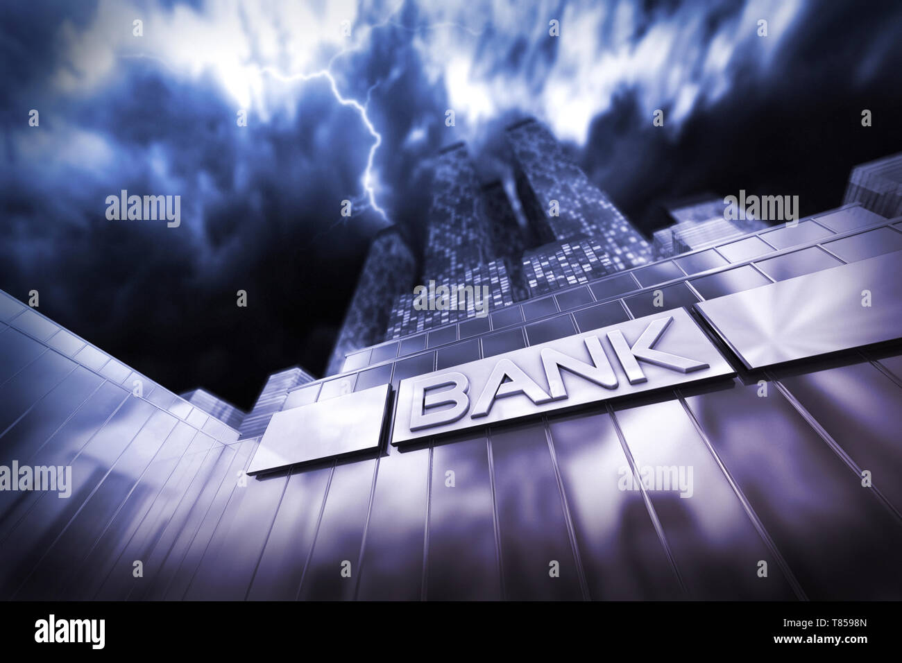 Crise financière, illustration conceptuelle Banque D'Images