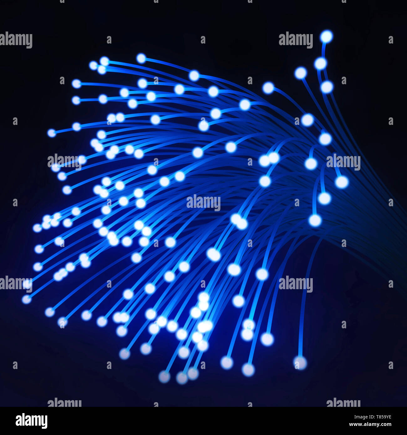La fibre optique, illustration Banque D'Images