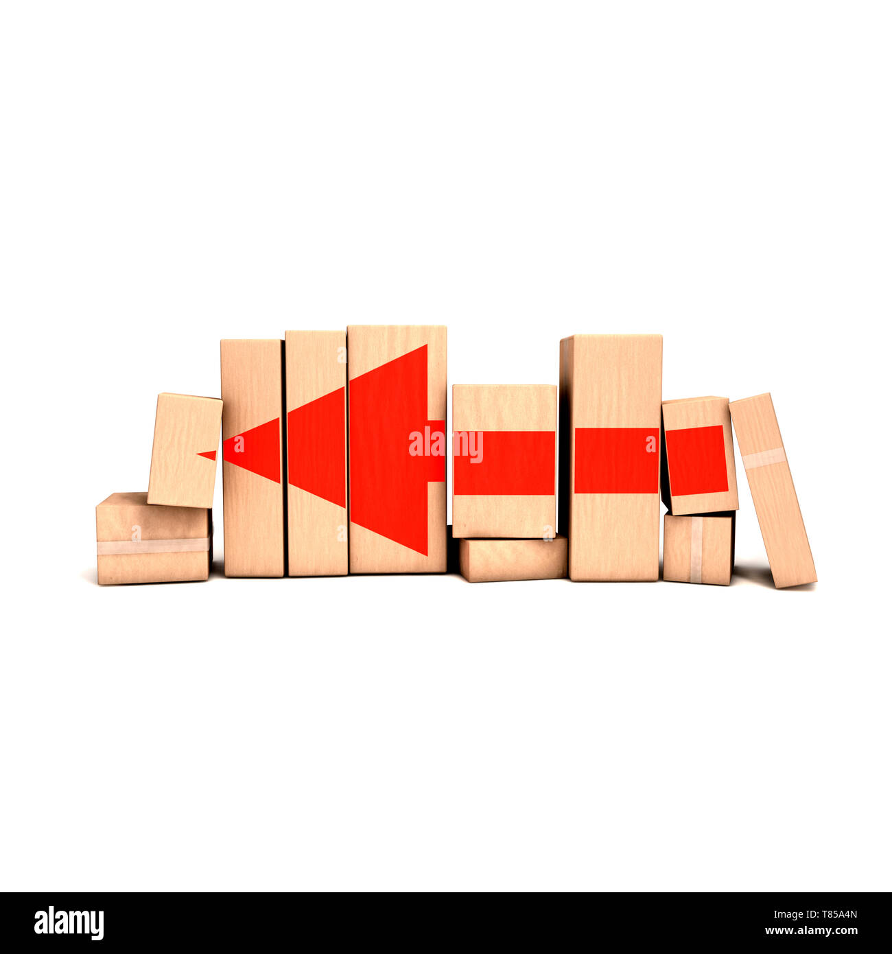 Flèche gauche, illustration Banque D'Images