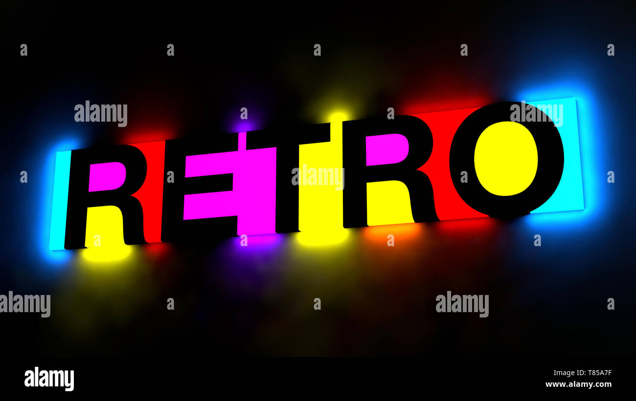 Retro, illustration conceptuelle Banque D'Images